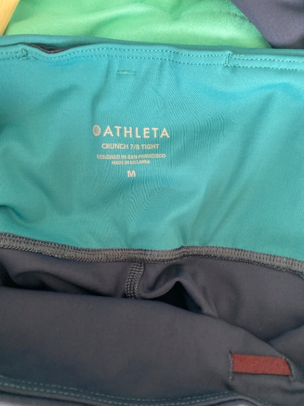 Athleta M High Rise Crunch Colorblock 7/8 Tights Leggings - Picture 5 of 11